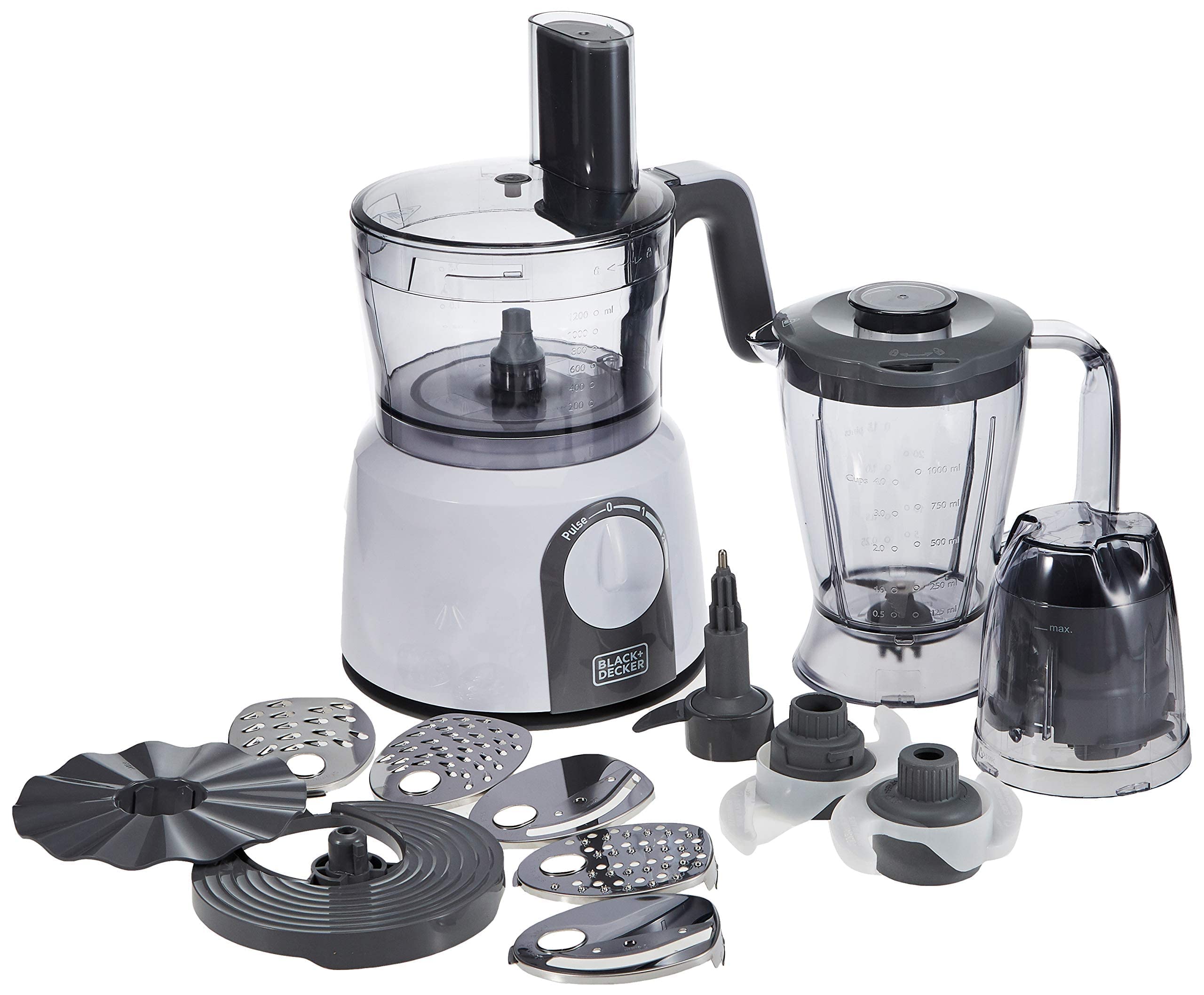 Black & Decker 1000W 32 Functions 5-in-1 Food Processor , White 1 Years Warranty محضر طعام 5 في 1 بقدرة 1000 واط و32 وظيفة من بلاك اند ديكر Black & Decker 1000W 32 Functions 5-in-1 Food Processor , White 1 Years Warranty محضر طعام 5 في 1 بقدرة 1000 واط و32 وظيفة من بلاك اند ديكر